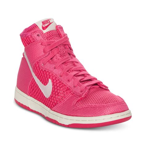 Nike Dunk High Skinny Casual Sneakers In Pink Pink Forcesail Lyst