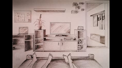 Drawing A Simple Bed Room Bedroom 2 Point By Liquidrice On Deviantart