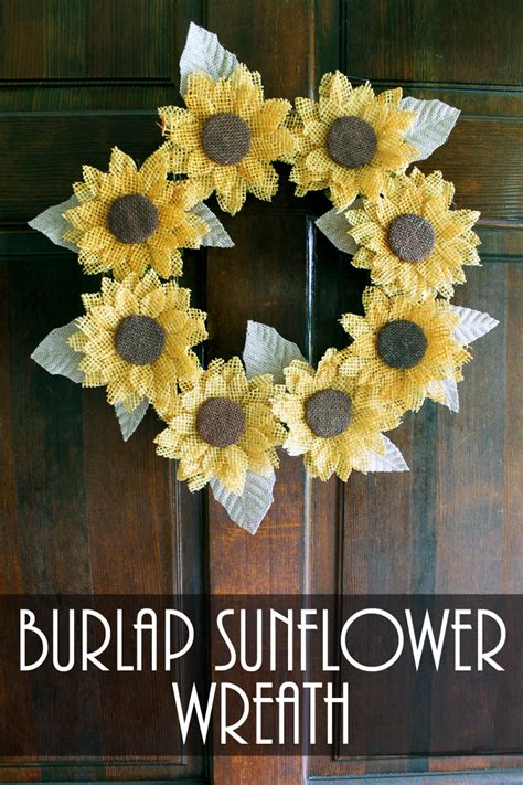 Burlap Sunflower Wreath The Country Chic Cottage