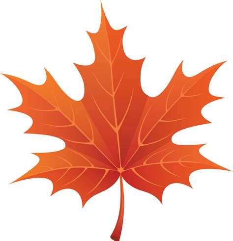 Orange Fall Leaf Clip Art