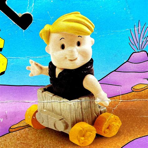 The Flintstones Kids Barney Rubble With Soapbox Racer Toy Figure 6702