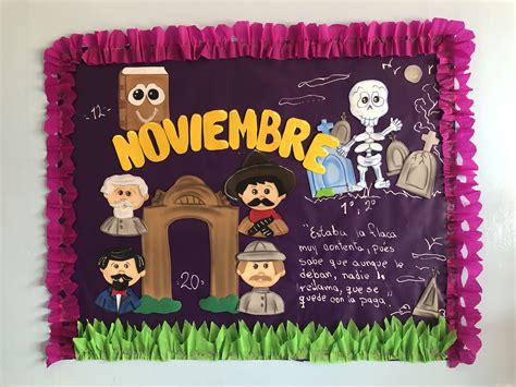 Periódico Mural Noviembre 💀📘🛤🕯 School Board Elmo Nancy Mexico