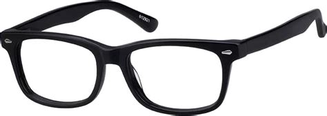 black classic black rectangle eyeglasses and sunglasses 6129 zenni optical eyeglasses