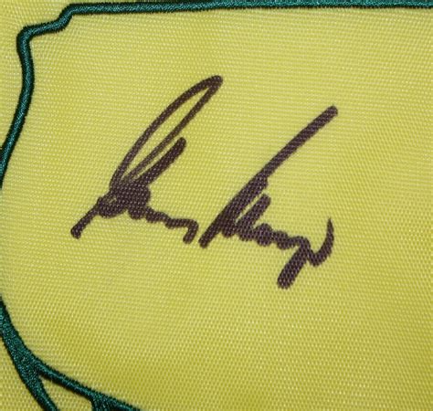 Lot Detail Gary Player Signed 2009 Masters Embroidered Pin Flag