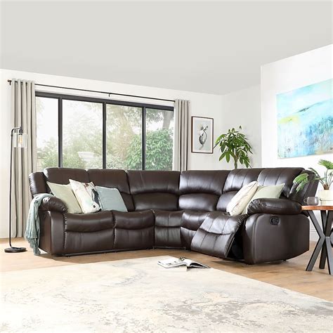 Dakota Brown Leather Recliner Corner Sofa Furniture And Choice