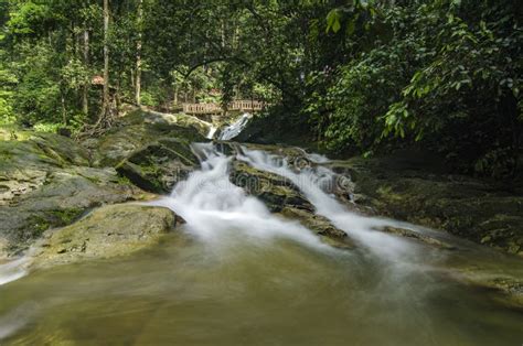 Beautiful In Nature Kanching Waterfall Located In Malaysia Stock Photo