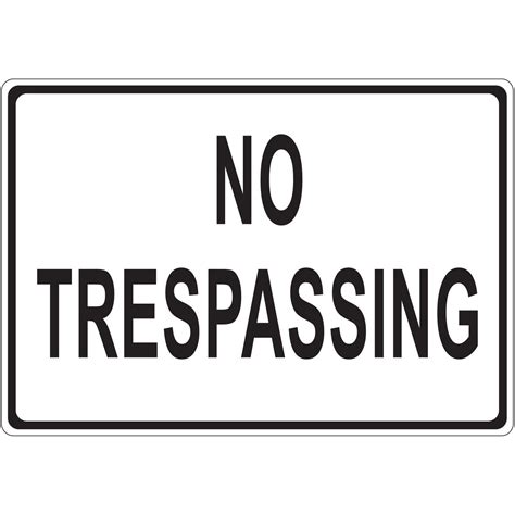 18 X 12 No Trespassing Sign Forestry Suppliers Inc