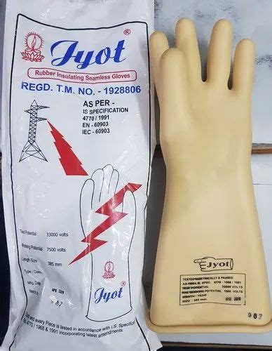 Plain Rubber KV Jyot Electrical Safety Glove At Rs Pair In Faridabad ID