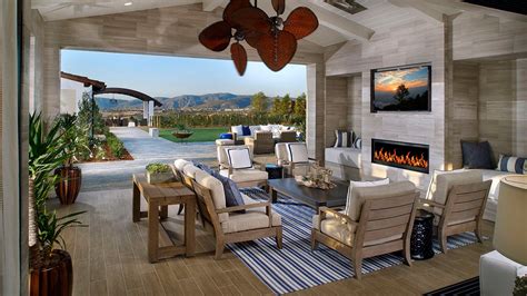 Modern Ranch House In Del Sur San Diego New Homes Outdoor Rooms Indoor Outdoor Living