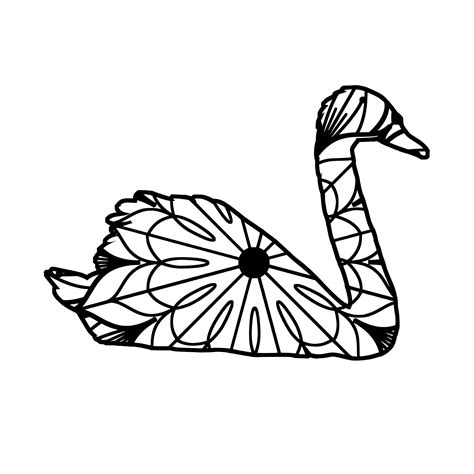 Mute Swan Mandala Mute Swan Mandala Svg In 2021 Mute Swan