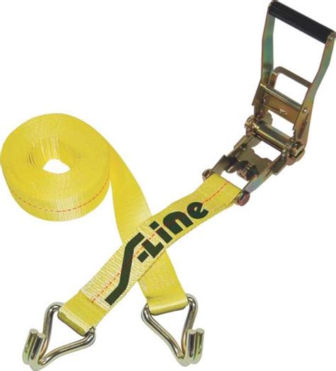 Ratchet straps and cam buckles are used to secure various types of cargo and come in various sizes from 1″ on up to 4″ widths. 2" x 27" Ratchet Strap with J-Hooks | Runyon Surface Prep