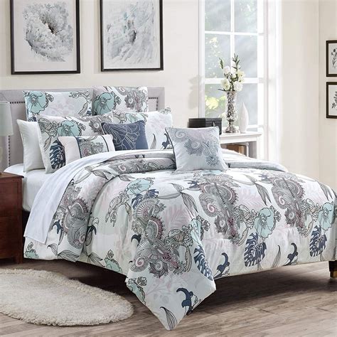 Sapphire Home Luxury 7 Piece Kingcal King Comforter Set With Shams And