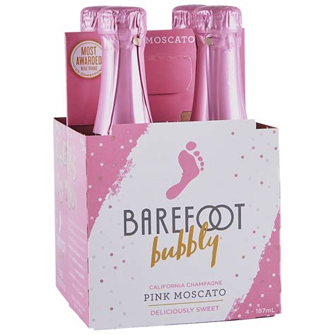 Applejack Barefoot Bubbly Pink Moscato 187 Ml