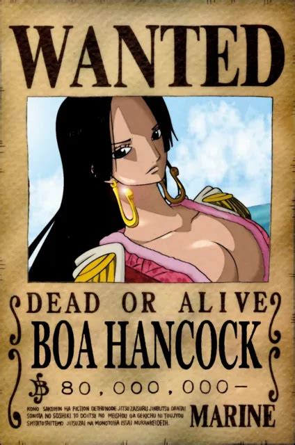 One Piece Wanted Poster A3 28 X 43 Cm Boa Hancock 1st Bounty 538 Picclick