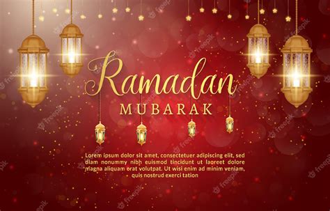 Premium Vector Beautiful Ramadan Mubarak Banner With Beautiful Shiny