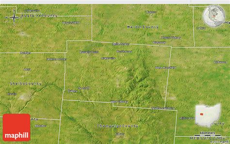 Satellite 3d Map Of Logan County