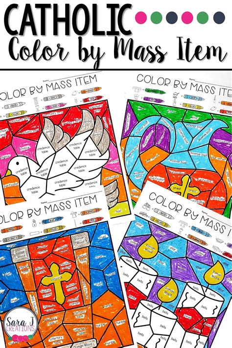 There is a different coloring sheet for each letter of the alphabet. Catholic Color by Mass Item Coloring Pages | Sara J Creations