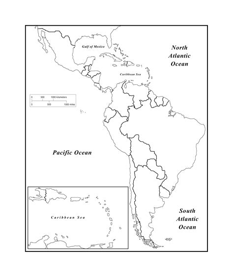 Free Printable Map Of Latin America Printable Templates