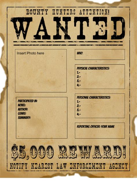 16 Free And Premium Beautiful Design Wanted Poster Templates Pdf Word