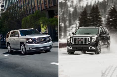 Read our opinion and compare specs including price, safety, mpg, cargo capacity, interior features and more. 2020 Chevrolet Tahoe vs. 2020 GMC Yukon: Head to Head | U ...