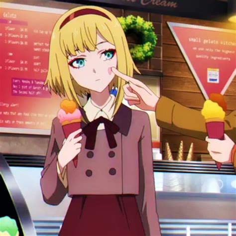 Two Anime Characters Are Eating Ice Cream Cones
