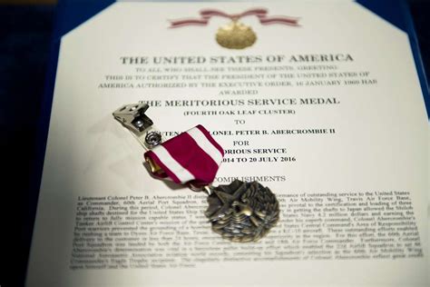 The Citation Of The Meritorious Service Medal Presented Nara And Dvids