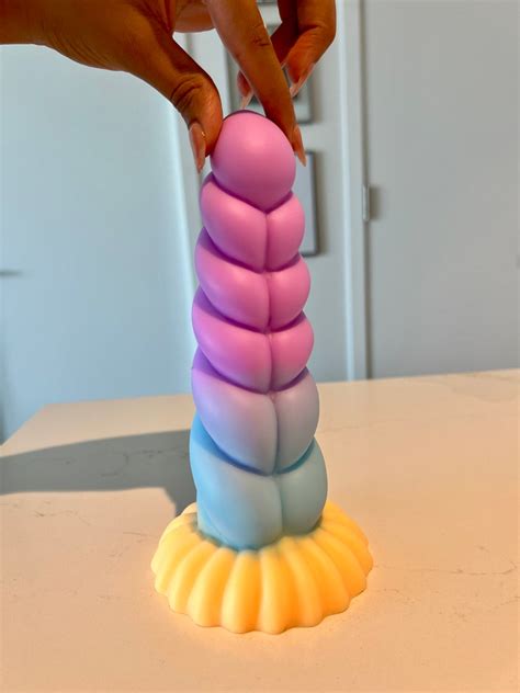 Fantasy Dildo 100 Body Safe Silicone Unicorn Dildo Colorful Etsy