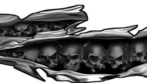 Skull Tears Boat Decals Vehicle Vinyl Skull Graphics Xtreme Digital