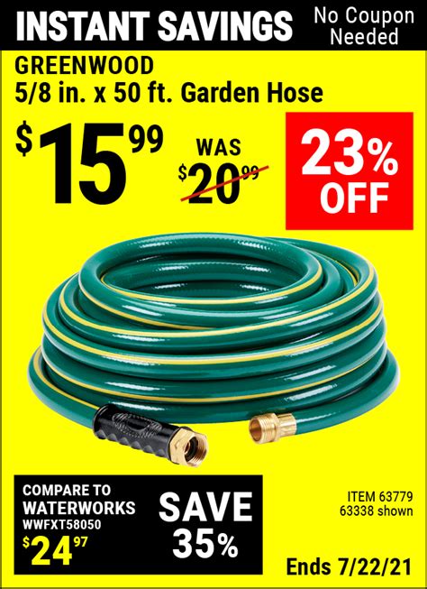 Greenwood 58 In X 50 Ft Heavy Duty Garden Hose For 1599 Harbor