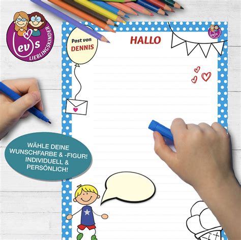 Erstell deinen lebenslauf im online editor! Personalisiertes Briefpapier für Kinder (PDF Datei) | Map ...