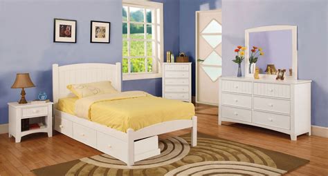 Omnus Youth Bedroom Set W Caren Bed White By Furniture Of America FurniturePick