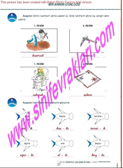6.Sinif Turkce Doku Yayinlari Ogrenci Calisma Kitabi Sayfa 77 - Ders