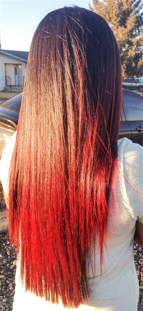 Brown Hair With Red Tips Everything Hair Pinterest