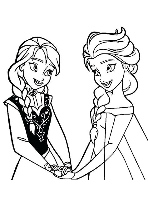 Elsa And Anna Drawing Frozen Outline Drawing At Paintingvalley The Best Porn Website