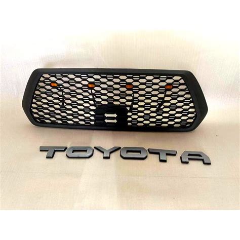 Honeycomb Style Front Grill With Raptor Lights Toyota Tacoma 3rd Gen