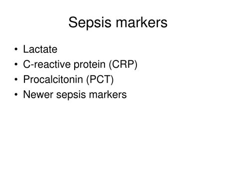 Ppt Sepsis Markers Powerpoint Presentation Free Download Id702386