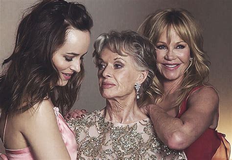 Dakota Johnson Featured With Her Mom Melanie Griffith And Grandmother Tippi Hedren In Vanity