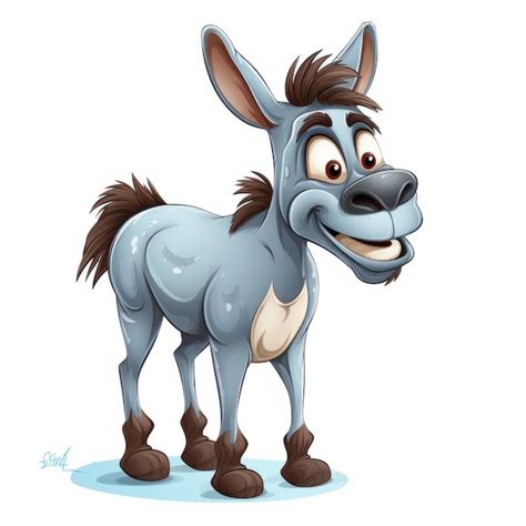 Premium Ai Image Cartoon Donkey Vector