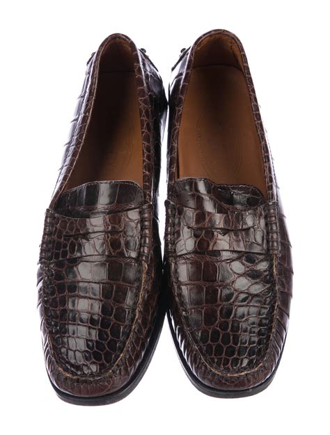 Tods Alligator Slip On Loafers Shoes Tod42616 The Realreal