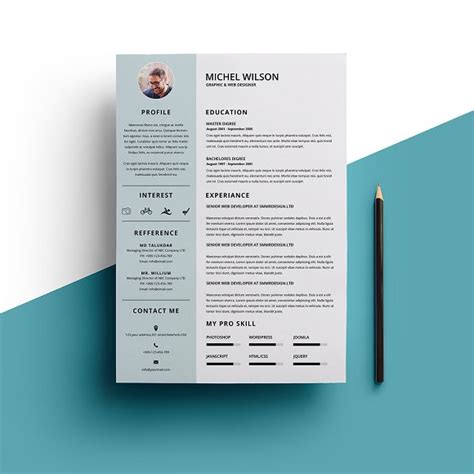 Minimal Resume Resume Templates On Creative Market