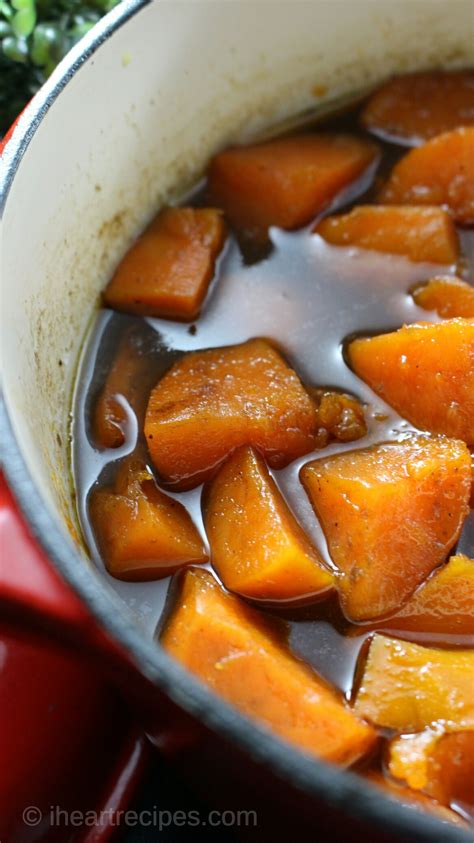 These yams are so tender sweet and citrusy with buttery caramel toffee flavor. Baked Candied Yams - Soul Food Style! | I Heart Recipes