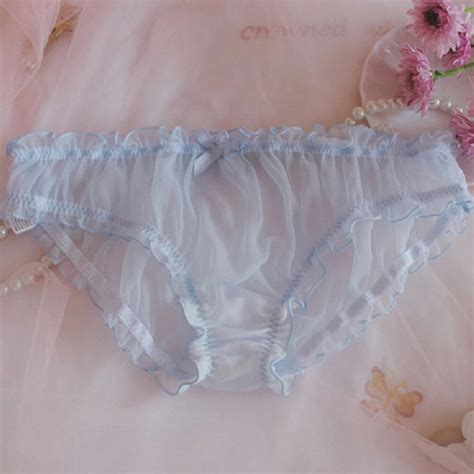 Sheer Panties Men Ruffled Underwear Sissy Floral Lace Pouch Brief See Through Gay Wear Sheer