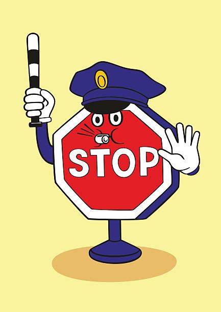 Royalty Free Traffic Stop Police Clip Art Vector Images