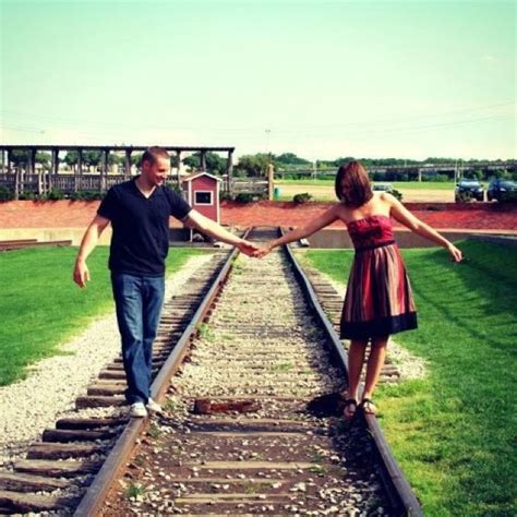 Train Tracks And I Like The Over Saturated Look Train Station Photography Lesbian Engagement