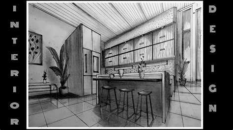 How To Draw A Kitchen In Two Point Perspective Interior Designsketch