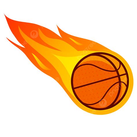 Fuego En El Diseño Del Vector De Baloncesto Png Baloncesto Con Fuego