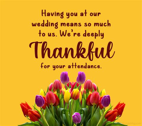 65 Wedding Thank You Messages And Wording Wishesmsg
