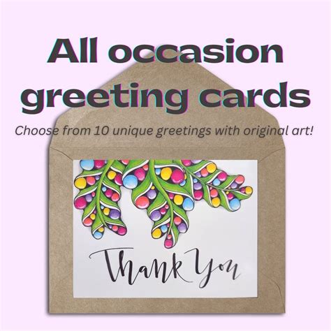 All Occasion Greeting Cards Blank Inside Choose From 10 Unique