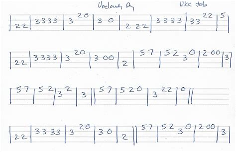 Uncloudy Day - Uke Tab in G Major in 2020 (With images) | Uke tabs ...