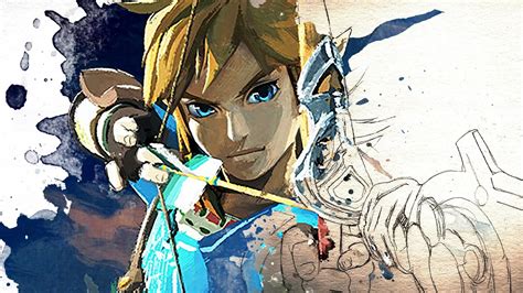 Legend Of Zelda Breath Of The Wild Link Watercolor Painting Youtube